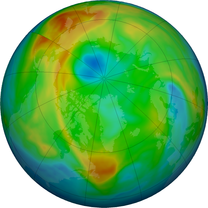 Arctic ozone map for 26 December 2016
